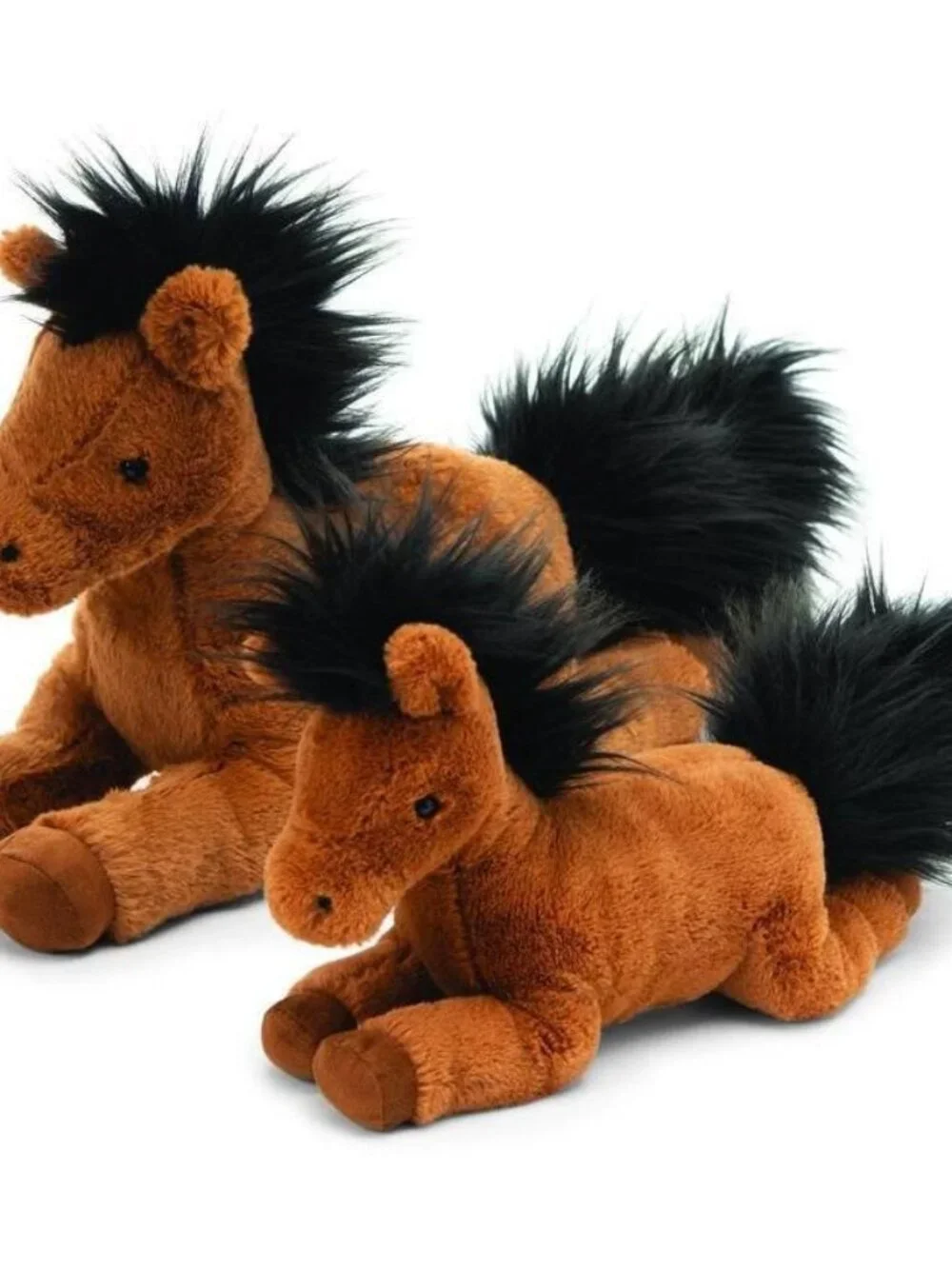 Jellycat RETIRED Small CLOVER PONY Bay Brown Black Mane Tail year of horse EUC